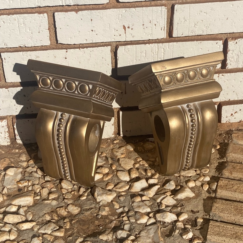 Gold Decorative Wall Curtain Brackets